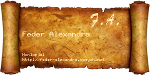Feder Alexandra névjegykártya