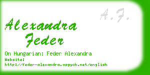 alexandra feder business card